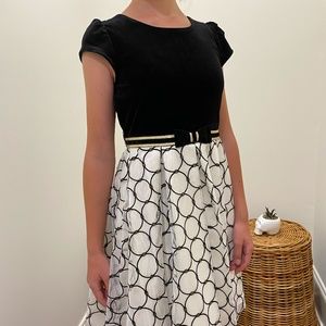 Jona Michelle, black and white dress, girl, size youth 12.